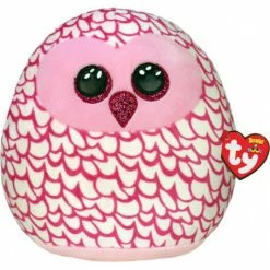 Hot Sale ⭐ Ty Beanie Boos Squish A Boo 10" Pinky Owl 👍