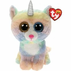 Promo ✨ TY Beanie Boos -Medium Heather Cat With Horn 🔥