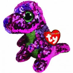 Flash Sale 👍 Ty Flippables Flippables Regular - Stompy Pink/ Green Dinosaur 🎁