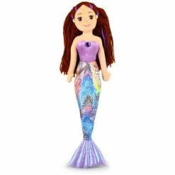 Coupon 🔥 Korimco Plush Toy Animals Mermaid Sparkles - Brown (45cm) ⭐