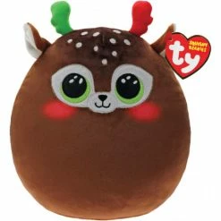 Deals 🛒 Ty Beanie Boos Squish A Boo 10" Minx Reindeer Brown 💯