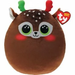 Best Sale 🌟 Ty Beanie Boos Squish A Boo 14" Xmas Minx Reindeer Brown 🔥