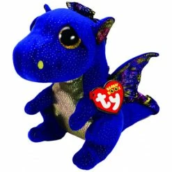 New 🥰 Ty Beanie Boos Medium Saffire Blue Dragon ⌛
