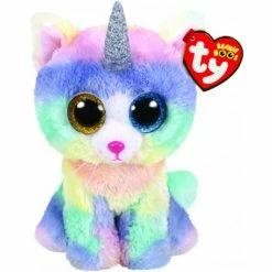 Best Pirce 😍 TY Beanie Boos Heather Cat With Horn 👏
