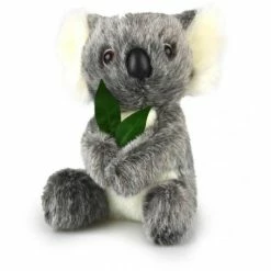 Outlet 🥰 Korimco Plush Toy Animals Korimco Koala Grey With Gum Leaf 17cm 😀