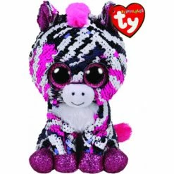 Best deal 🛒 Ty Flippables Beanie Boos Regular Flippable - Zoey Pink/Black Zebra 😉