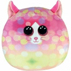 Deals 🥰 Ty Beanie Boos Squish A Boo 10" Sonny Cat Pink Pattern 👍